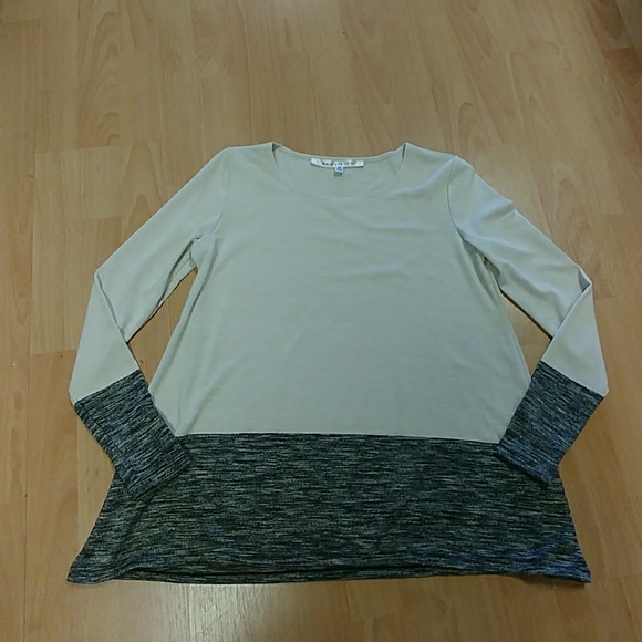 Max Studio Knit Microstriped L/S Top - Picture 7 of 8